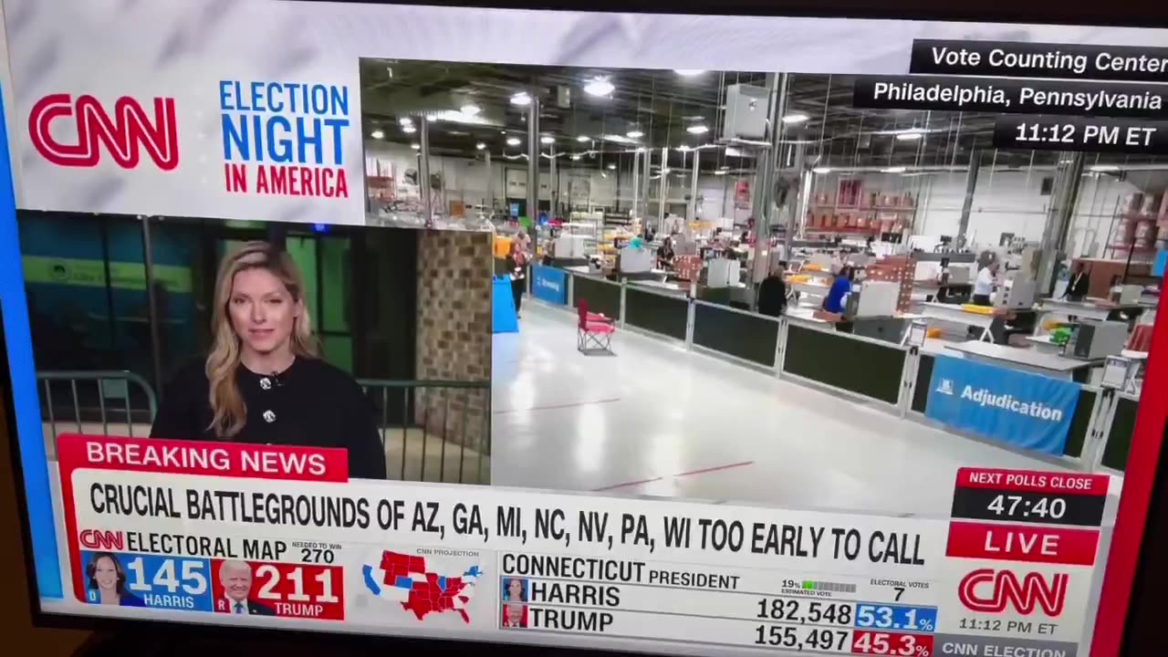 CNN Reporting a Huge Batch of 10s of Thousands of Mail-In Ballots to drop in Philadelphia at 11:55