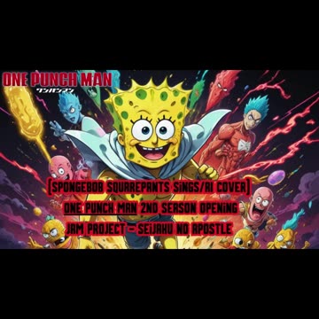 [SpongeBob Squarepants sings/AI Cover] One Punch Man Season 2 OP| JAM Project - Seijaku no Apostle