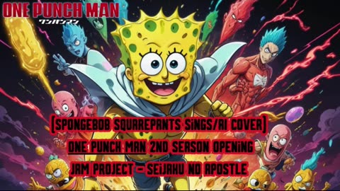 [SpongeBob Squarepants sings/AI Cover] One Punch Man Season 2 OP| JAM Project - Seijaku no Apostle