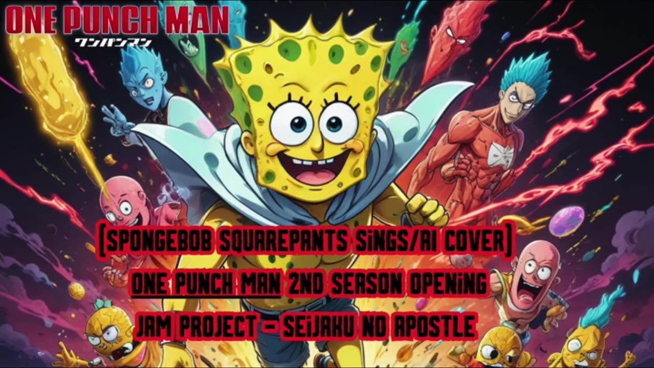 [SpongeBob Squarepants sings/AI Cover] One Punch Man Season 2 OP| JAM Project - Seijaku no Apostle