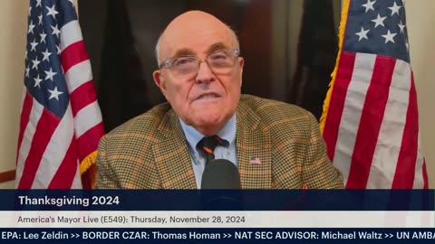 Rudy W. Giuliani: The True Meaning of Thanksgiving (2024 Edition)! - 11/28/2024