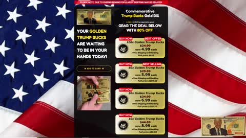 VIP Golden Trump Bucks