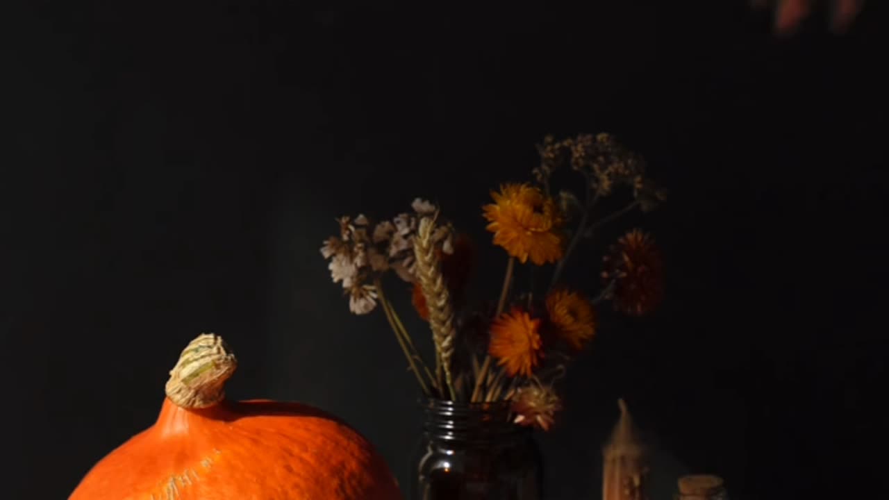 Orange and Black Edgy Grungy Halloween Mobile Video
