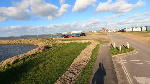 Calshot. Beach. Castle River.