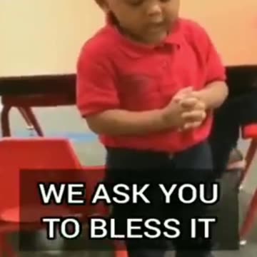 Try Not To Laugh While Adorable Toddler Says Grace