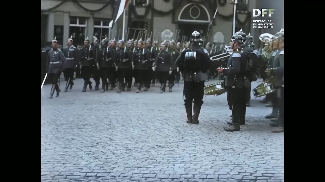 Germany 1914 // HD Colorization — Corporals in Training Arrive at Wetzlar