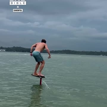 Ladder Stunt Onto Hydrofoil Board 🏄‍♂️