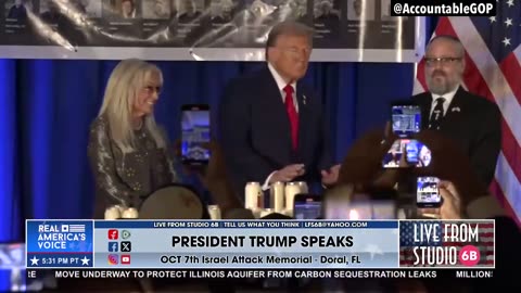 Trump dances at an October 7 memorial event in which Israelis were killed and he is happy