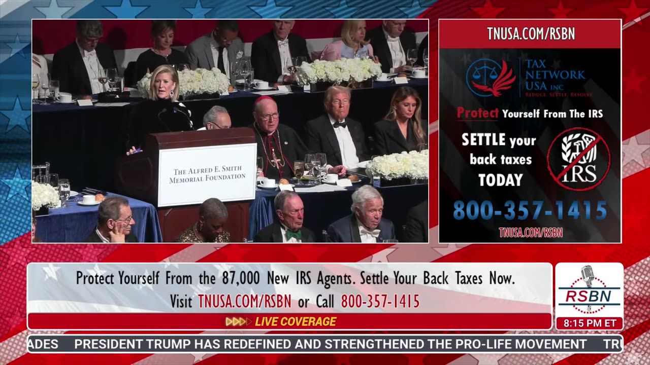 Trump Addresses the Alfred E. Smith Memorial Foundation Dinner in NYC - 10/17/24