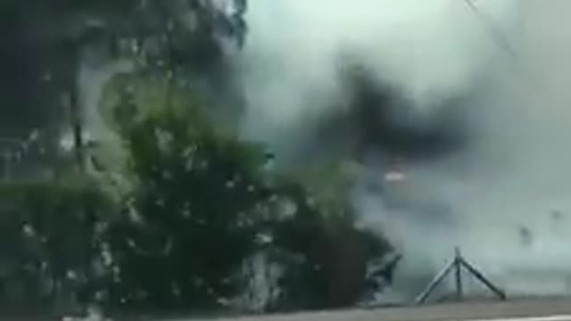 Germany Wildfire A9 Drive-by - Gigantic Clouds of Smoke