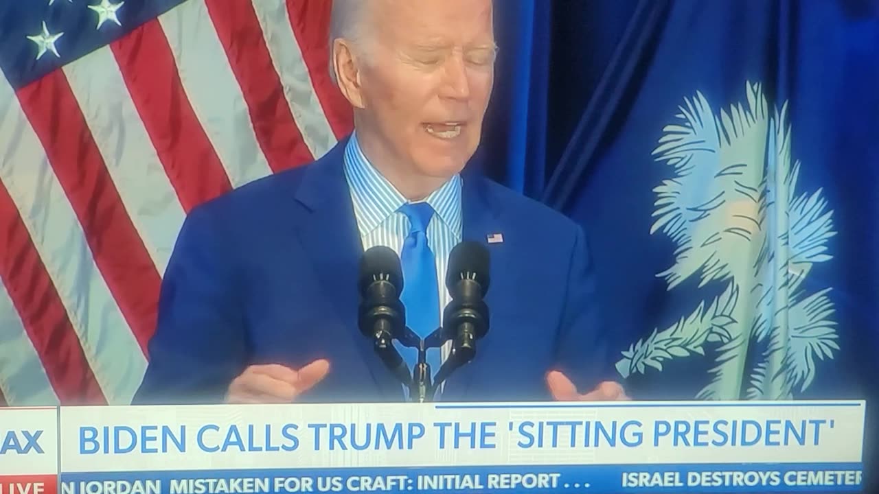 Jeo Biden says Donald Trump is the sitting President