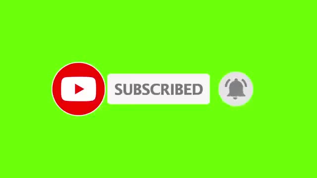 Green Screen YouTube Subscribe Button