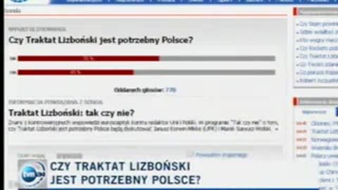 2008/03/15 - (2/2) JKM masakruje Wolskiego w TVN24 - Traktat Reformujący