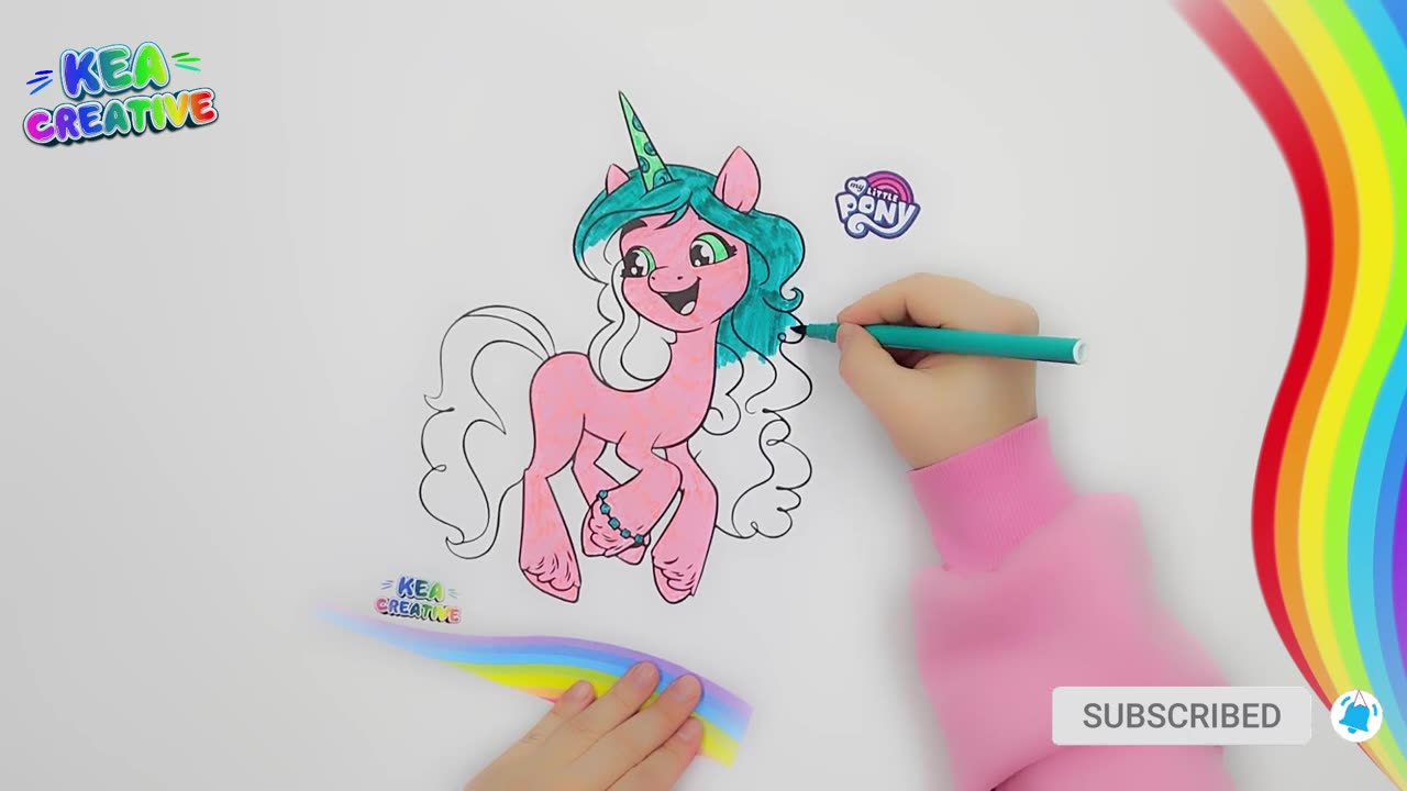 My little Pony Izzy Moonbow - Luna - How to coloring @KeaCreative2