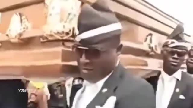 funny videos - Dancing with the coffin if you laugh, restart video 2020