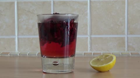 Hibiscus Tea And Lemon Slice