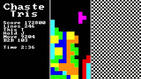 Chaste Tris ST Stack 300 Lines #tetris