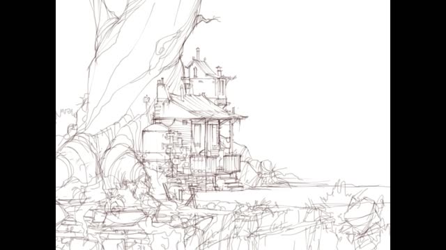 Drawing the scene in Photoshop is so awesome, I am amazed, part 4.