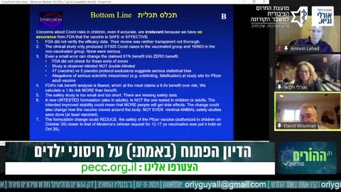חיסוני הילדים - דיון פומבי רב דעות - ד״ר דוד ויצמן - 7.11.2021