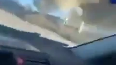 Russian missile hit a car in ukraine war live video footage