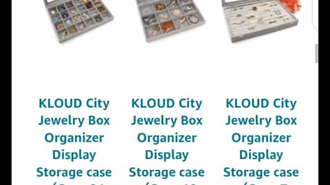 KLOUD City Two-Layer Jewelry Box Organizer Display Storage case with Lock