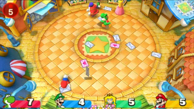 Mario Party The Top 100 Minigames - Yoshi Vs Luigi Vs Mario Vs Peach