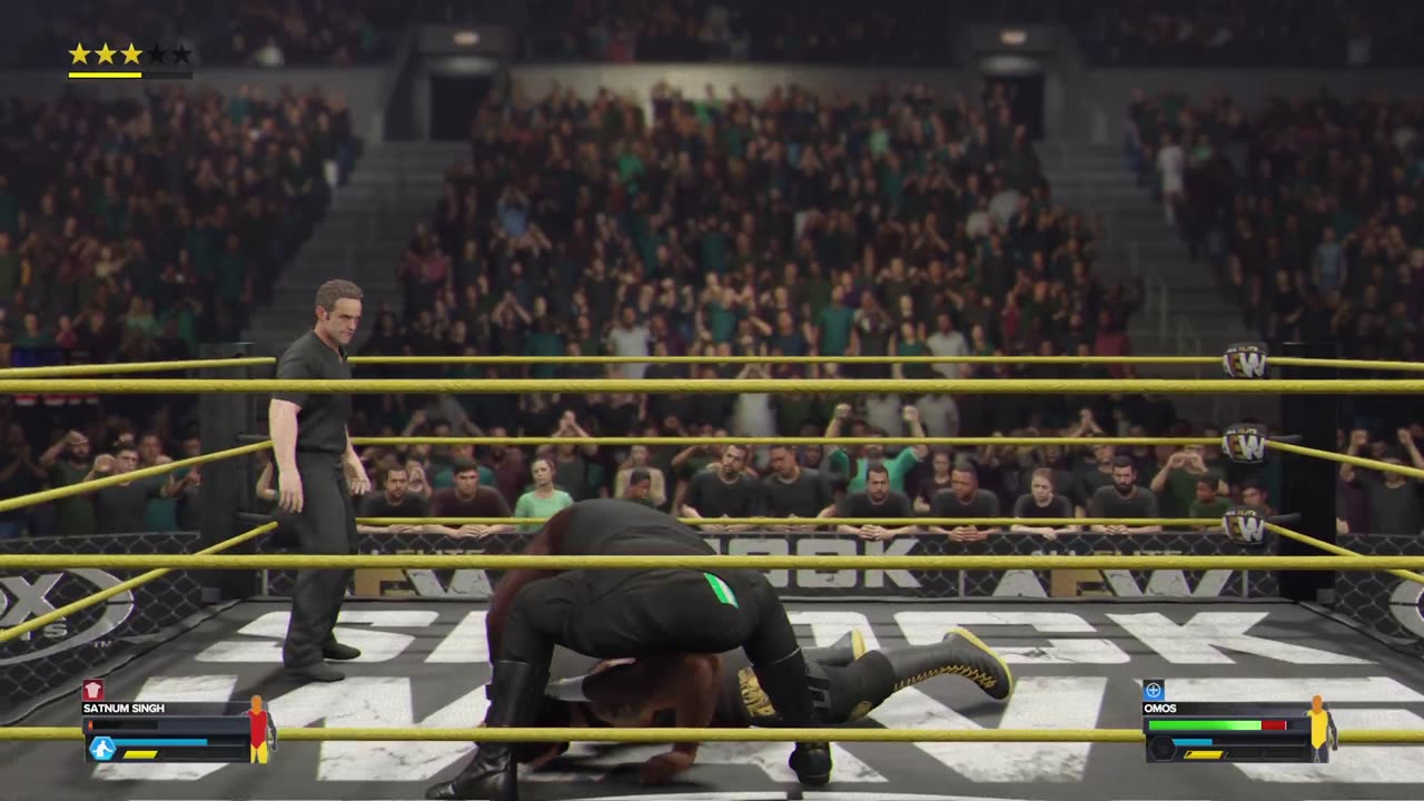 Satnum Singh VS Omos AEW Shock Wave - WWE 2K23