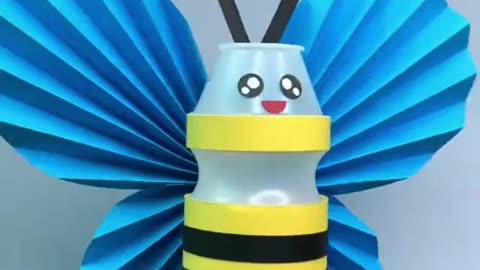 Crafting Beautiful Bee from Used Drink Bottles