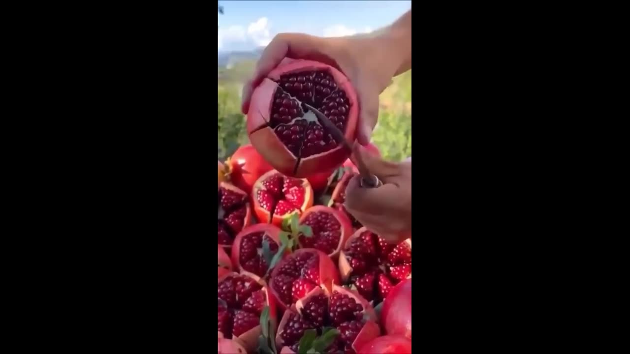 Quickly and easily cleaned the pomegranate.