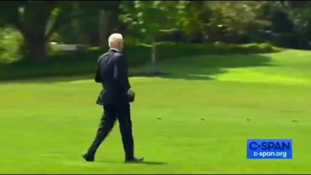 Donald trump stands and salutes but he just walks past him doing it