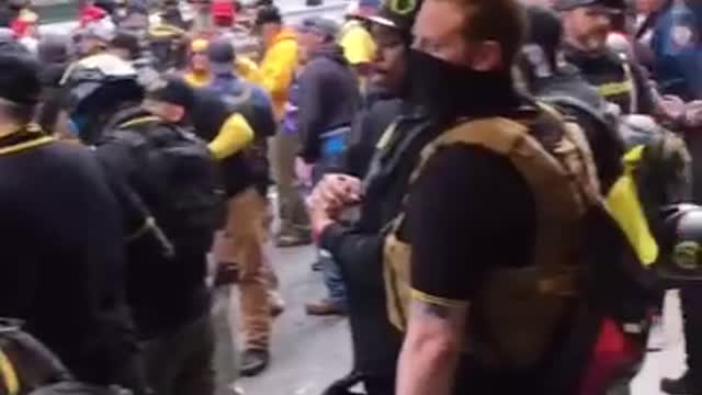 Huge turn out of Proud Boys in DC