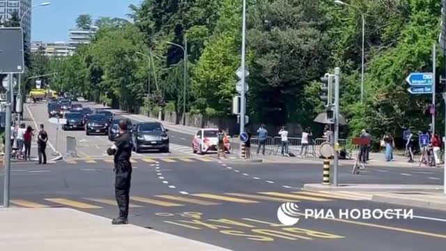 Biden's motorcade in Geneva