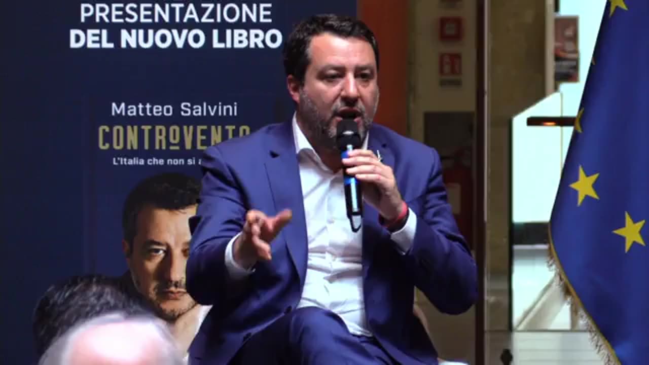 Matteo Salvini Roberto Vannacci Roma Presentazione del libro di Matteo Salvini 30-04-2024