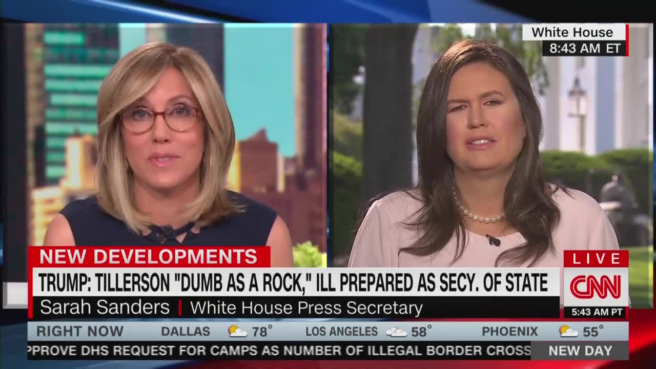 CNN asks Sarah Sanders why Trump even hired Rex Tillerson