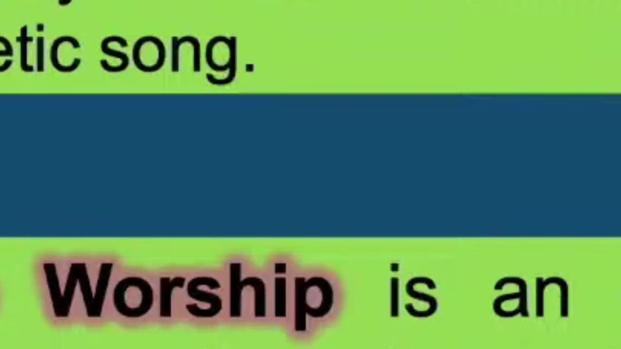 What is our roll in Worship