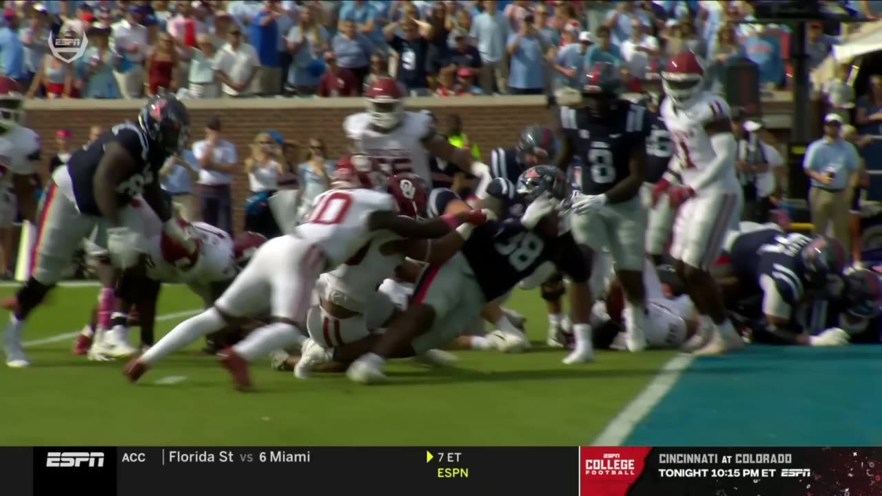 Ole Miss vs Oklahoma 26/10/24