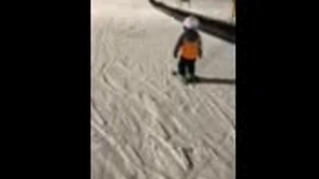 3 years old and skiing