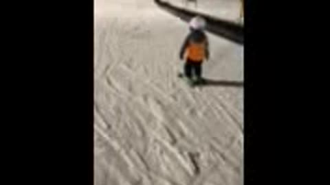 3 years old and skiing