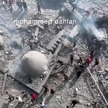 Vybombardovavé domy v Gaze