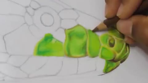 Draw the snake's mouth in depth