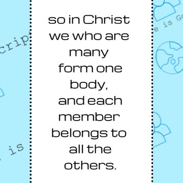 #ytshorts #shorts #bibleverse #scriptureoftheday #verseoftheday #Romans 12:4-5