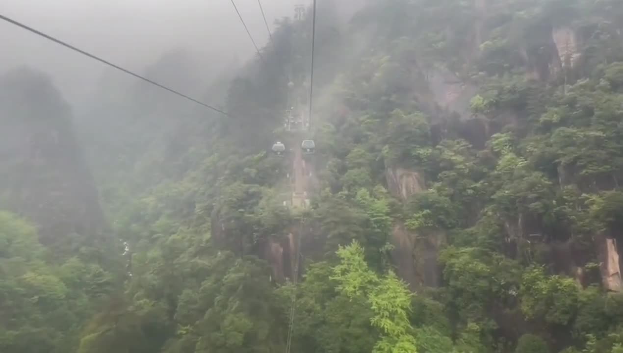 Cable car in the sea of clouds