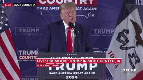 President Trump in Sioux Center, IA Jan 5, 2024