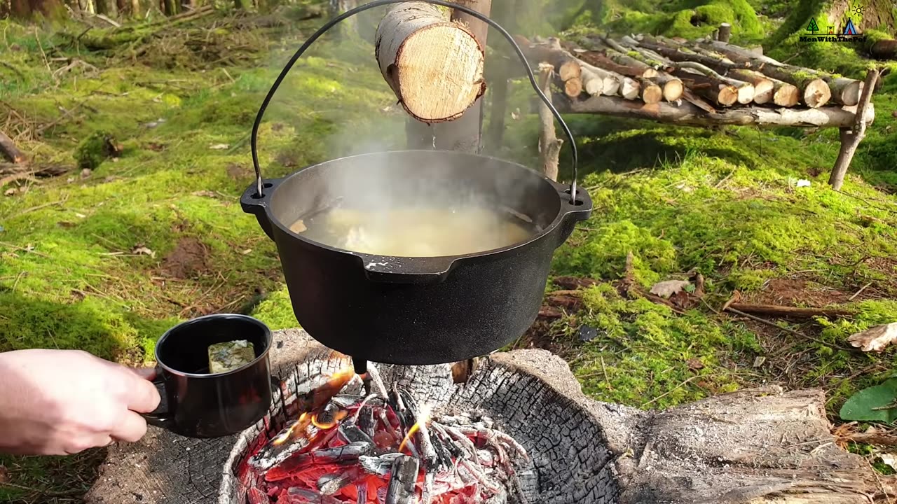 🔥WHOLE CHICKEN PREPARED IN FOREST🔥 RELAXING COOKING