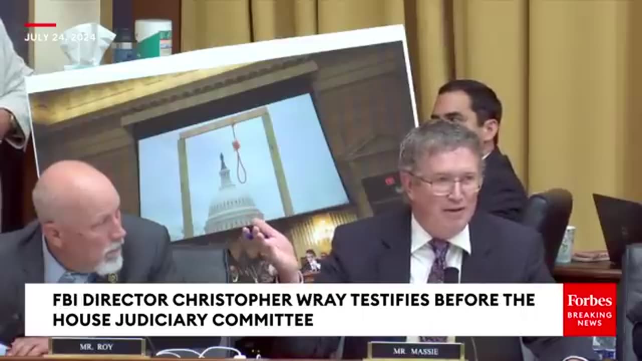 Thomas Massie Plays FBI Director Chris Wray Video Of President Biden Talking About Jan. 6