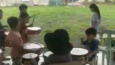 Cute little drummer