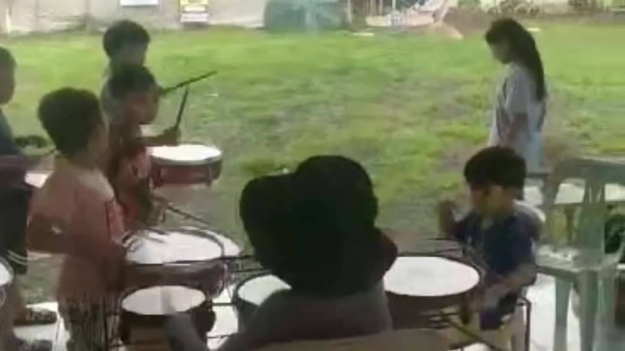 Cute little drummer