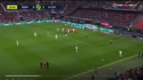 French Ligue 1 football player Martin Terrier had to leave the pitch after