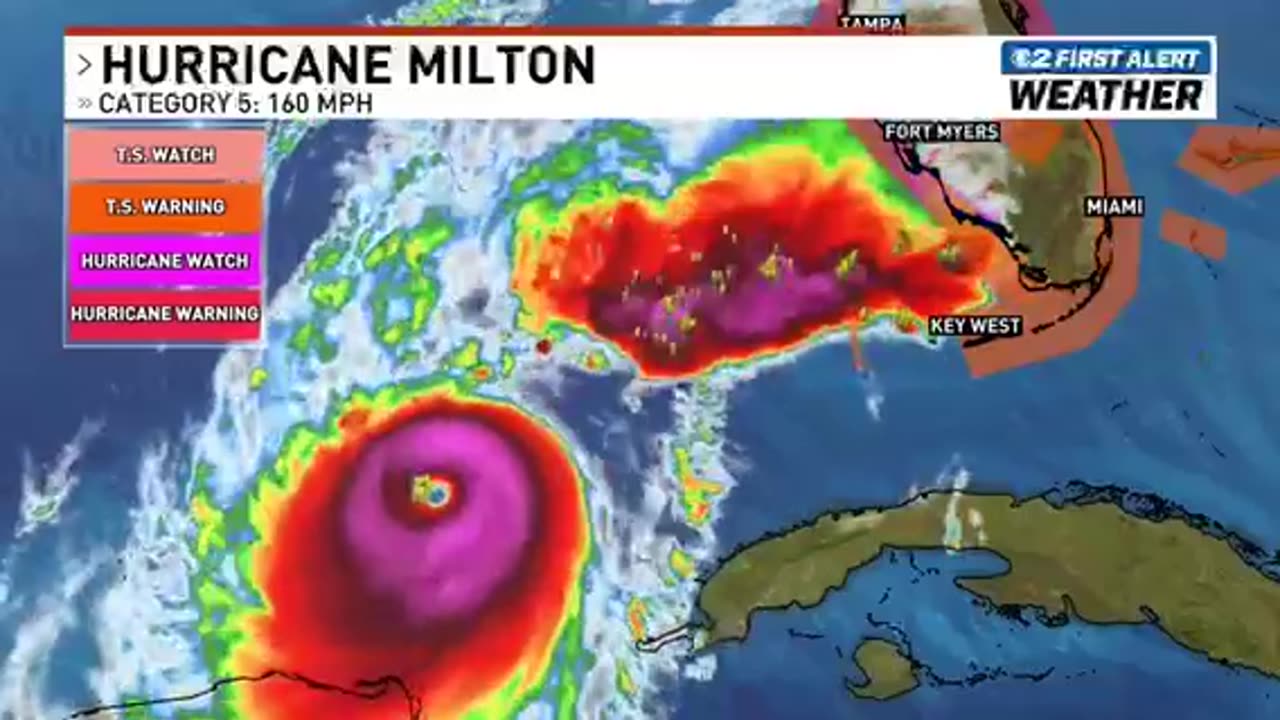 Mini hurricane in front of milton has made landfall...