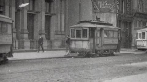 Delivering Mail From Sub-Station (1903 Original Black & White Film)